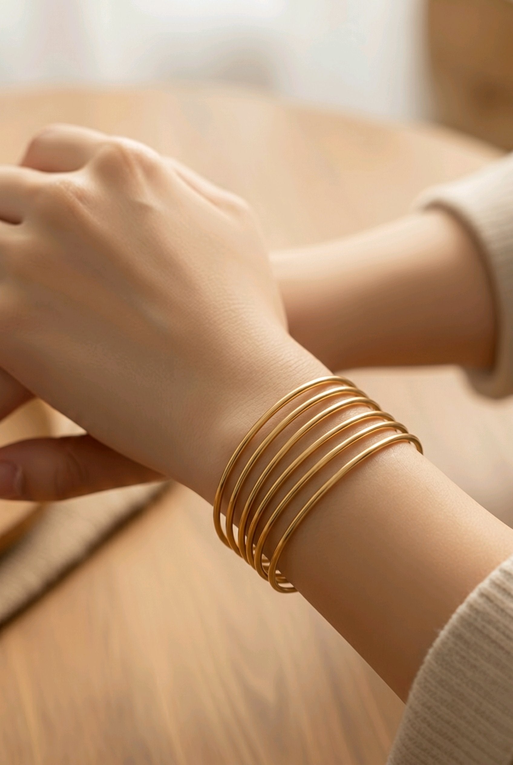 Smart Golden Bangles