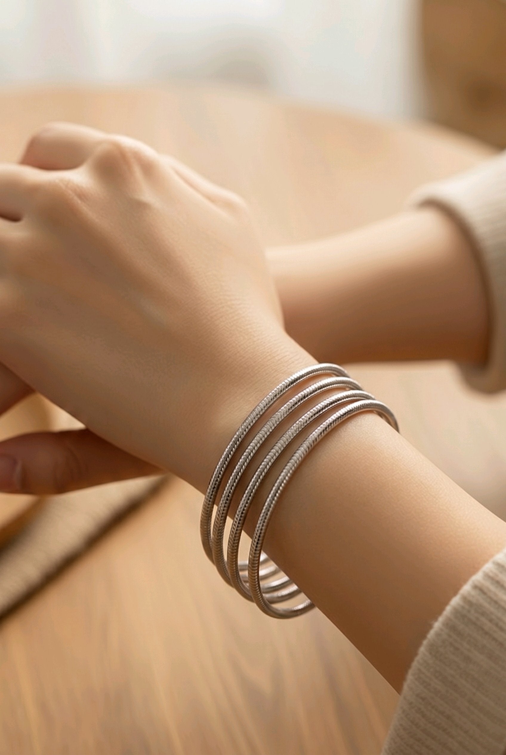 Silver Oxidized Bangles