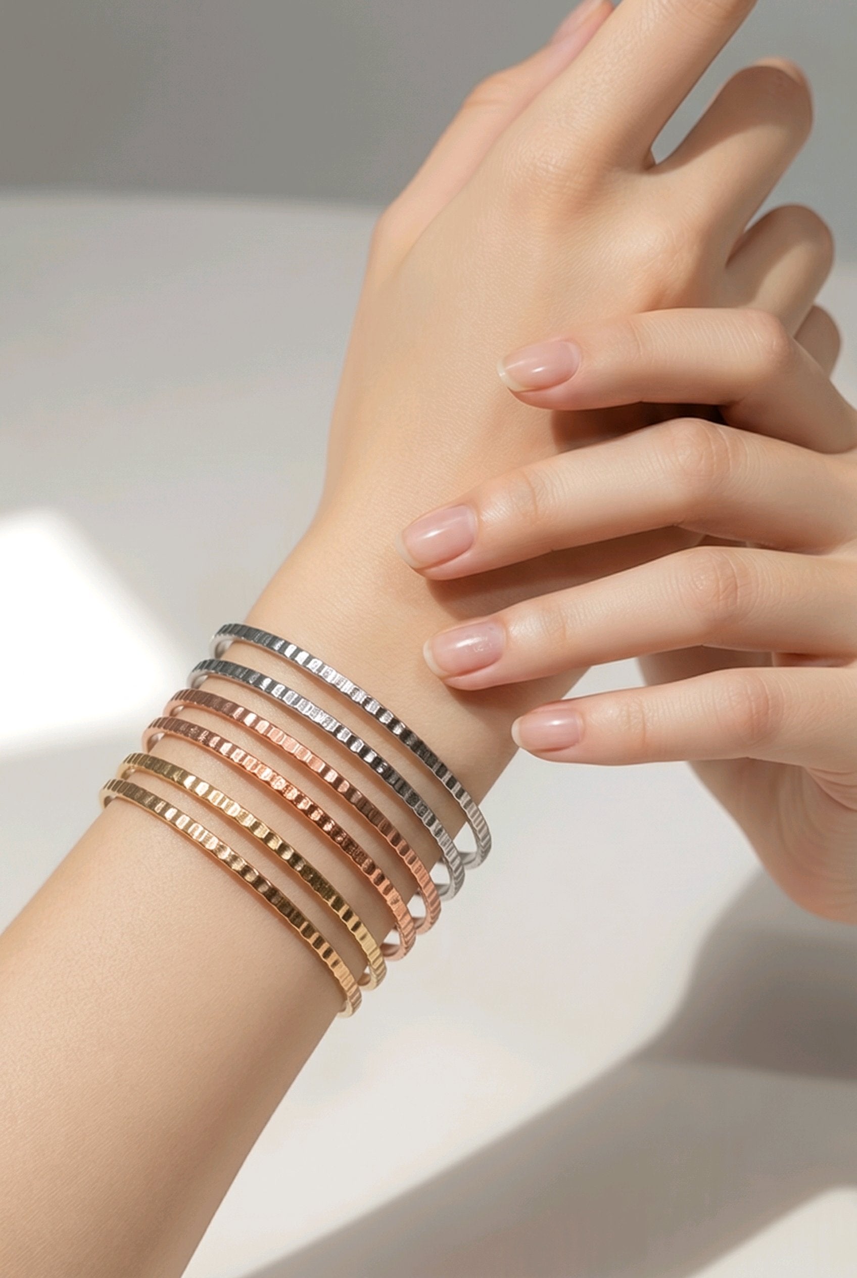 Tri-Color Oxidized Bangles