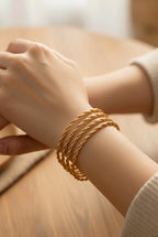 Golden Twisted Bangles