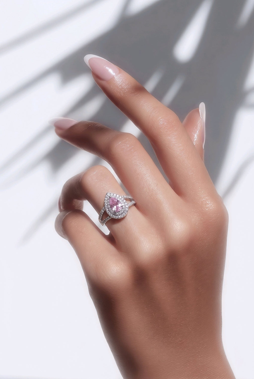 Zircon Ring Pink Stone