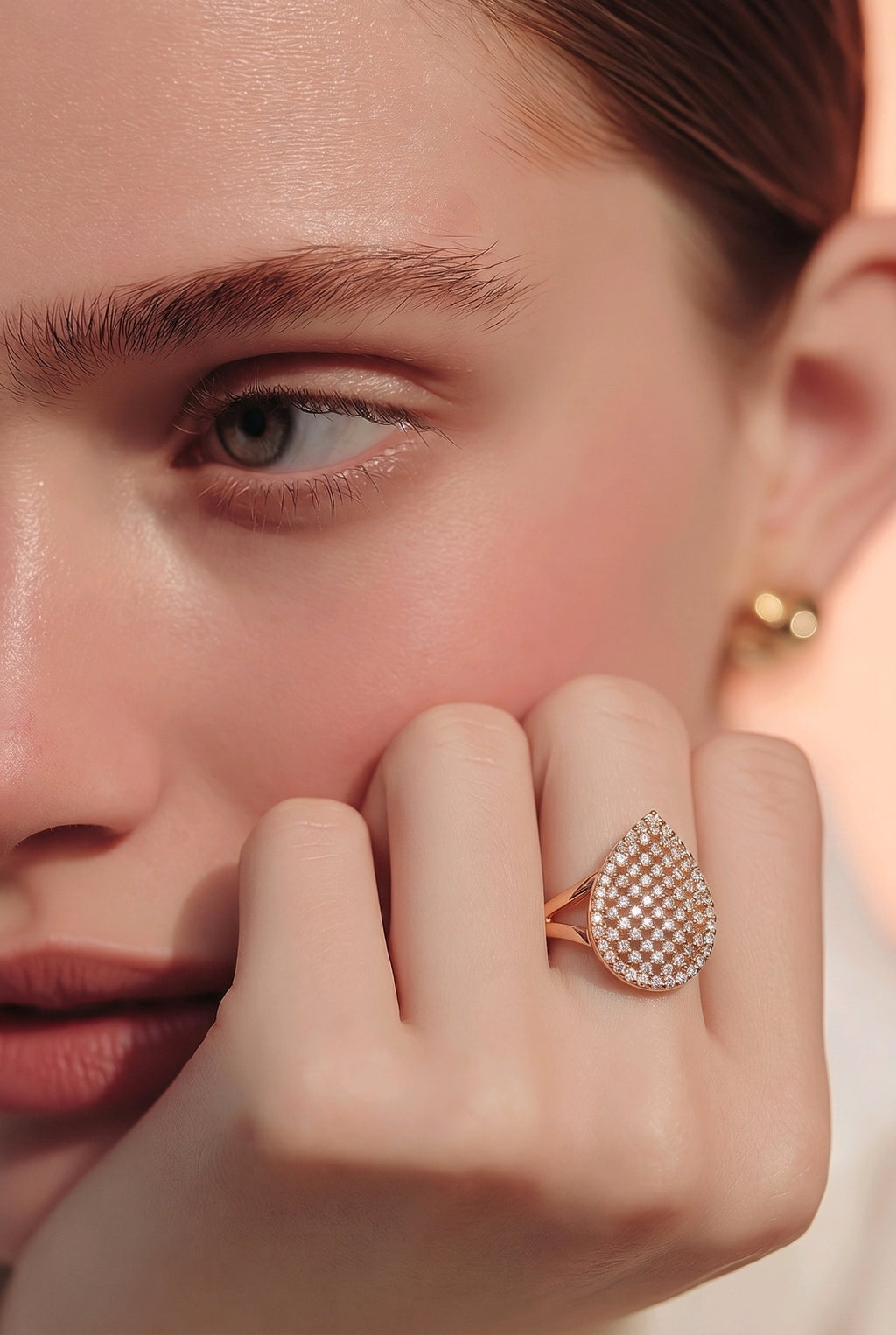 Gold Zircon Ring