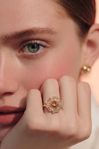Zircon Flower Ring