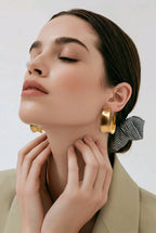 Golden Statement Ear Hoops