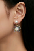 Statement White Earring