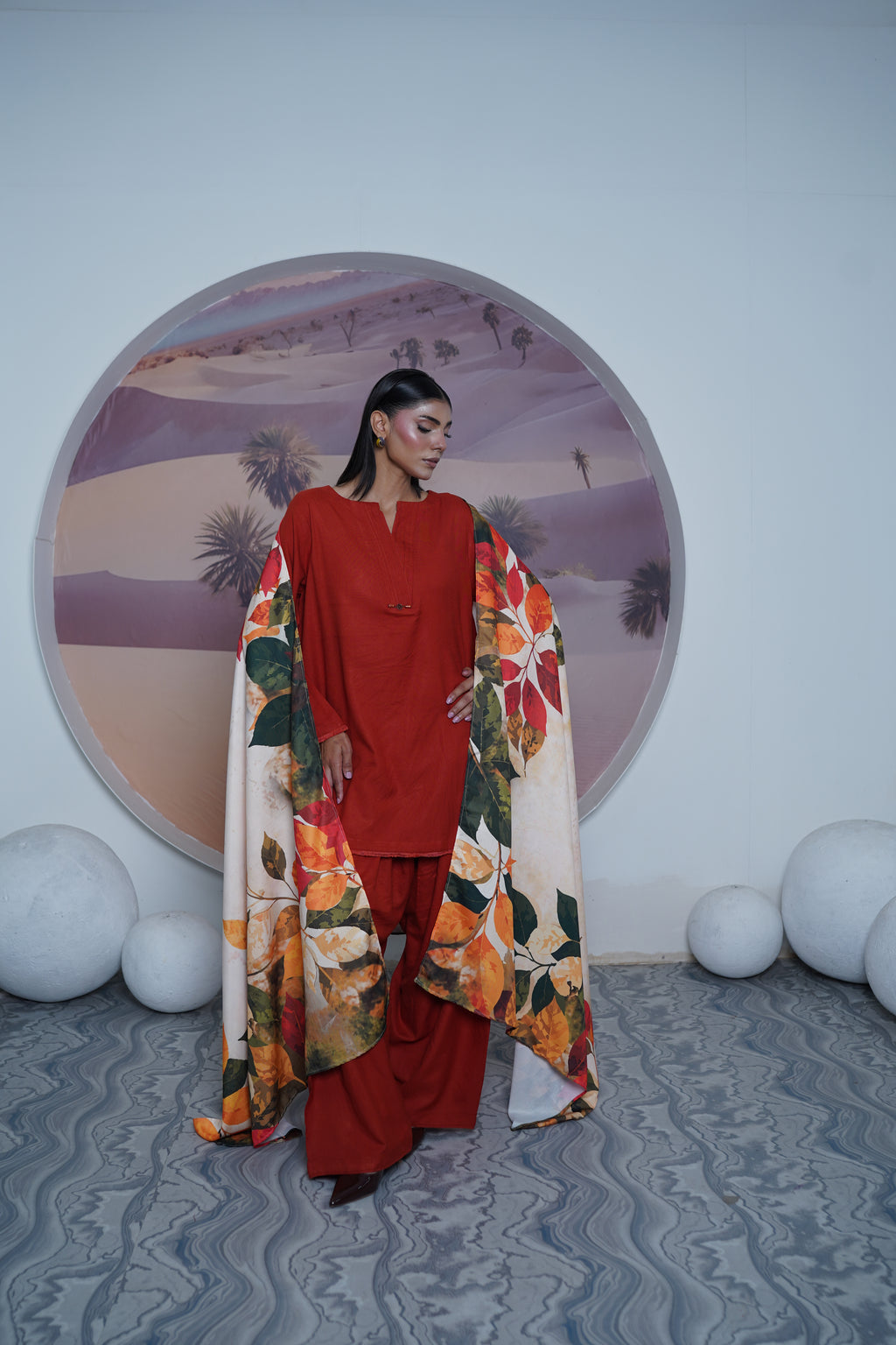AUTUMN ROYALE | Printed Shawl