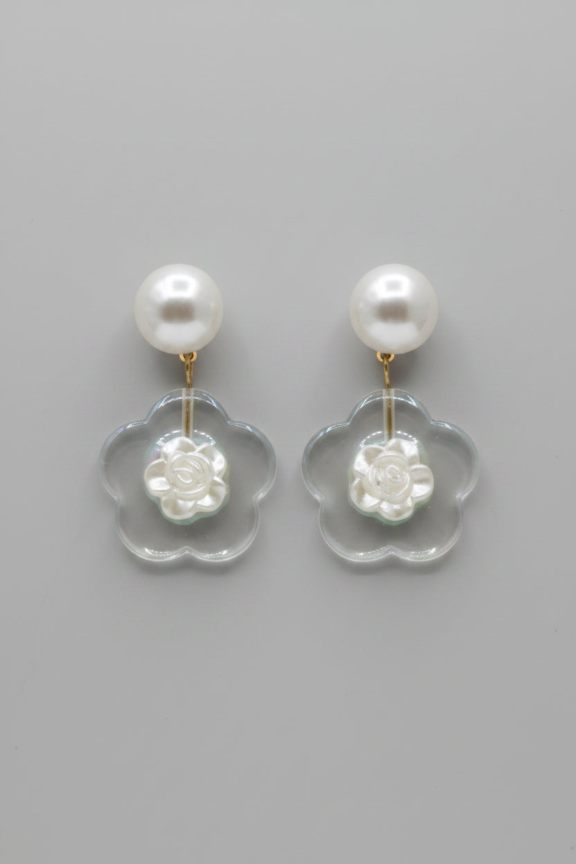 Statement White Earring