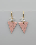 Pink Triangle Earring