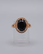 Zircon Ring Black Stone