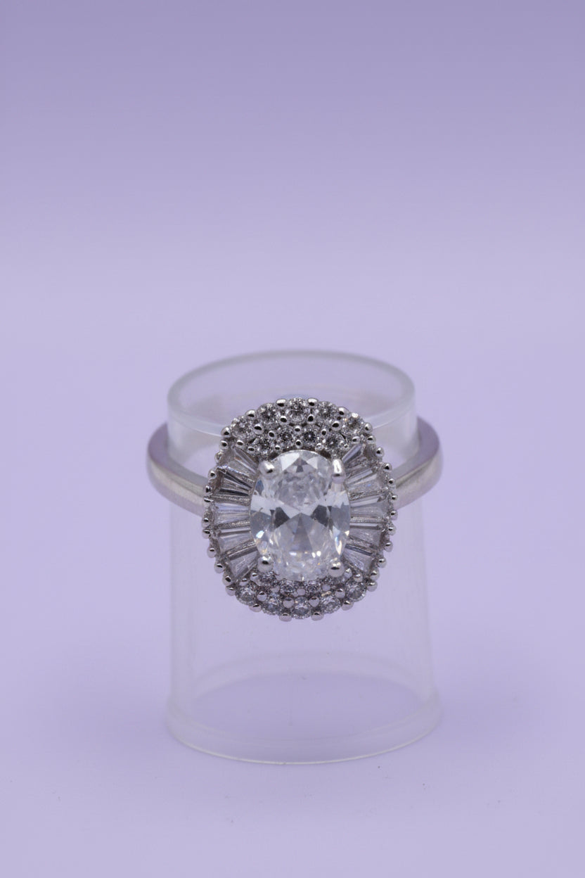 Zircon Ring White Stone