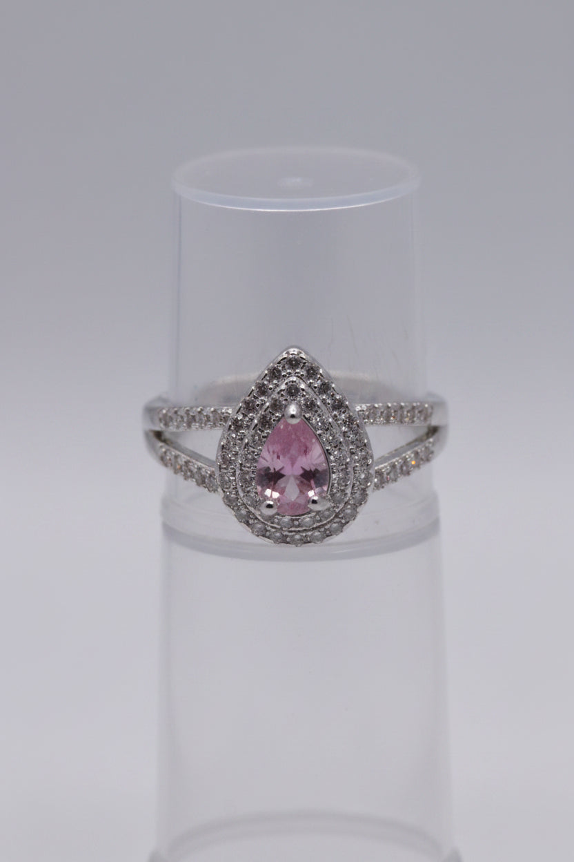 Zircon Ring Pink Stone
