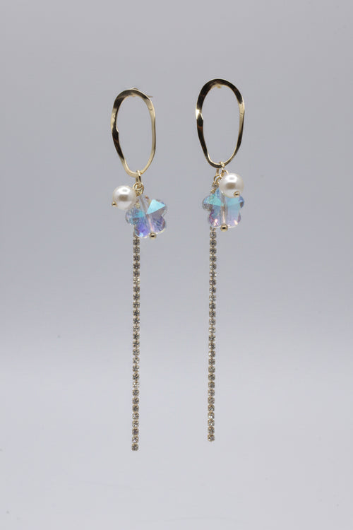 Fancy Earring with Zircon Chain