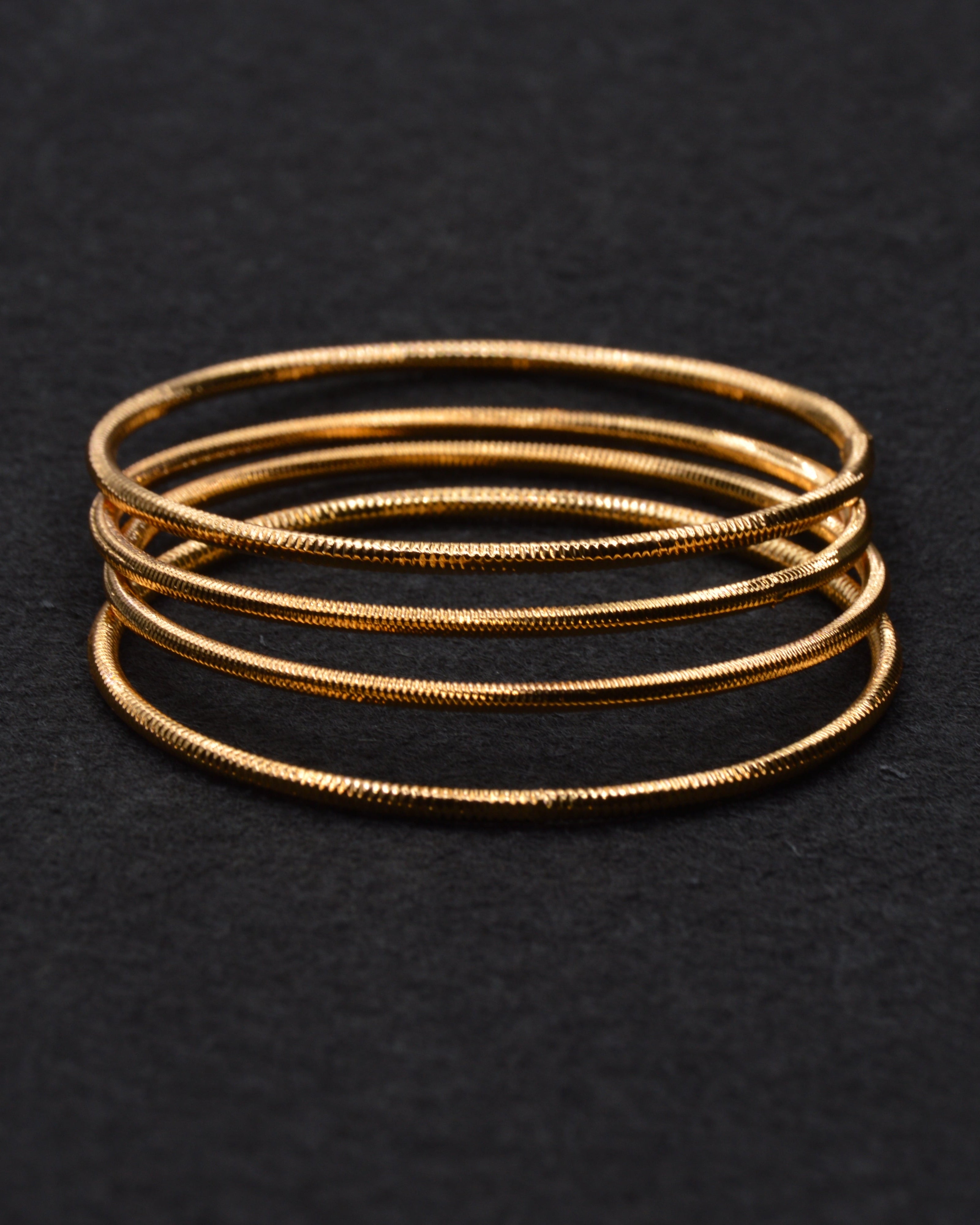 Gold Oxidized Bangles