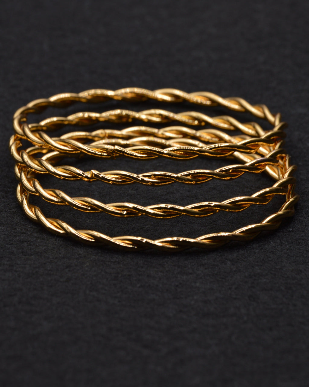 Golden Twisted Bangles
