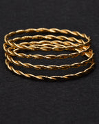 Golden Twisted Bangles