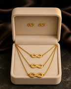 Three Layer Infinity Pendant set