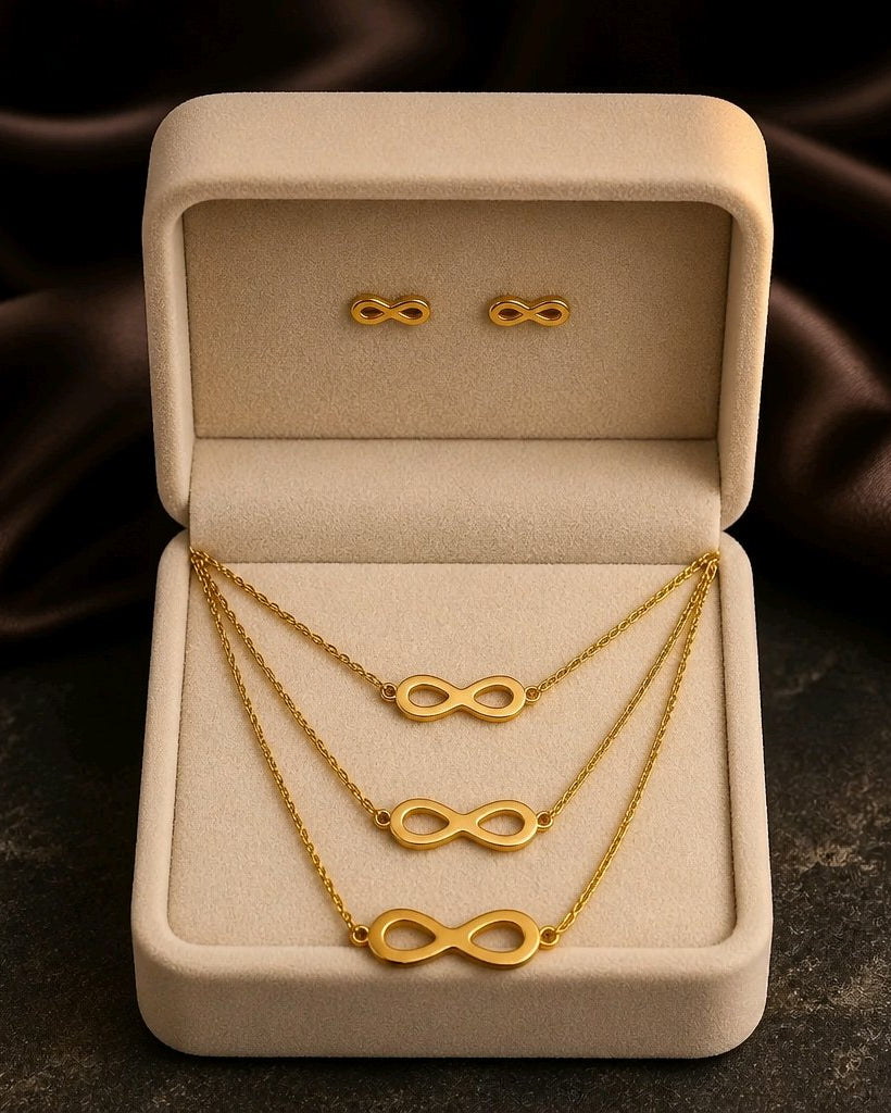 Three Layer Infinity Pendant set